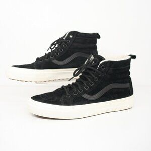 Vans SK8-Hi MTE Black Suede Hi Top Sherpa Lined Unisex Sneaker Shoes Sz W9.5  M8